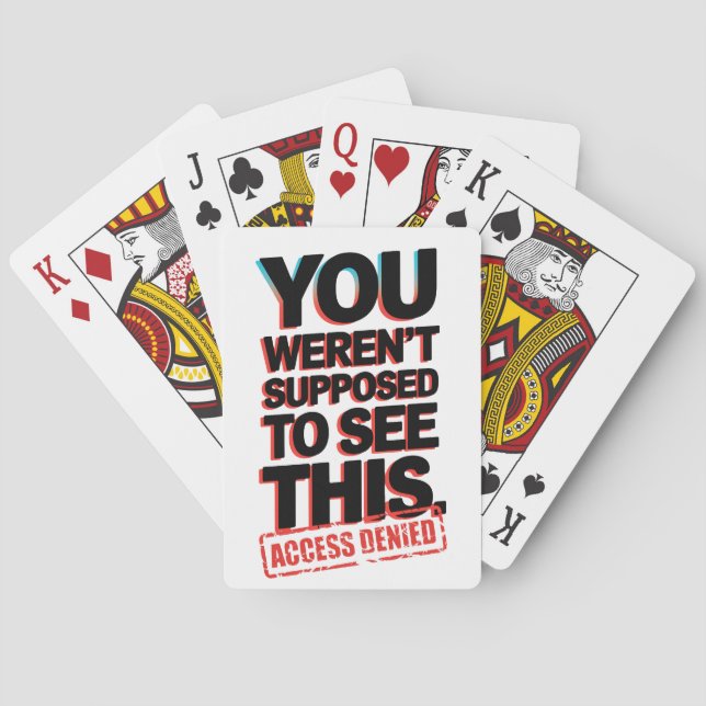 Baraja De Cartas No se suponía que vieras esto (Reverso)