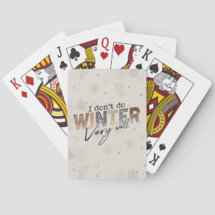 Baraja De Cartas No Soporto Muy Bien el Invierno Divertido de Invie