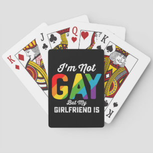 Baraja De Cartas No soy gay, pero mi novia es un gracioso orgullo L