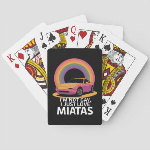 Baraja De Cartas No soy gay, solo amo Miatas LGBT Arcoíris