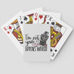 Baraja De Cartas No soy tu bruja básica - gato negro