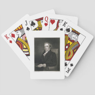 Baraja De Cartas Noah Webster (1758-1843) grabado por Frederick W.