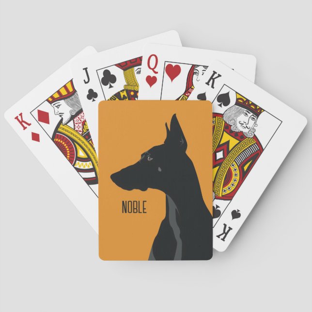 Baraja De Cartas Noble Black Doberman (Reverso)