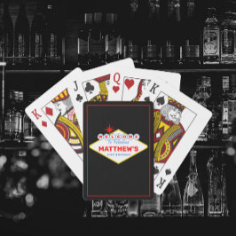 Baraja De Cartas Noche de Casino de Señal de Vegas Personalizada 
