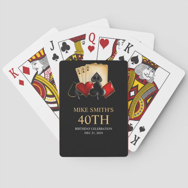 BARAJA DE CARTAS NOCHE DE CASINO, NOCHE DE POKER, JUEGO, DIENTE DE  (Reverso)