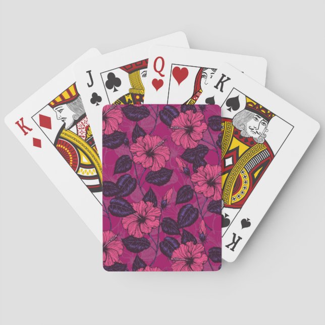 Baraja De Cartas Noche de Hibiscus (Reverso)