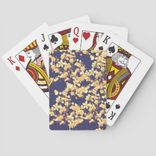 Baraja De Cartas noche de hidrangea y oro