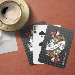 Baraja De Cartas Noche de juego de chicas   Juego sobre las damas R