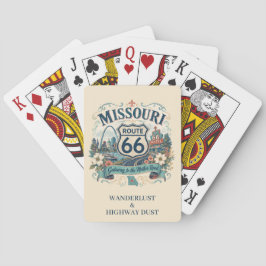 Baraja De Cartas Noche de juego de la carretera Missouri Ruta 66 Wa