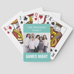 Baraja De Cartas Noche de juego de nombres y fotos familiares   Col