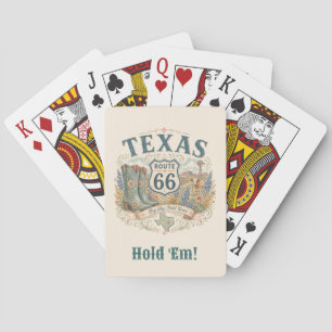 Baraja De Cartas Noche de juego de vaquera de la ruta 66 de Texas a