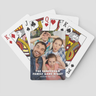 Baraja De Cartas Noche de Juegos Familiares con Nombre y Año Person