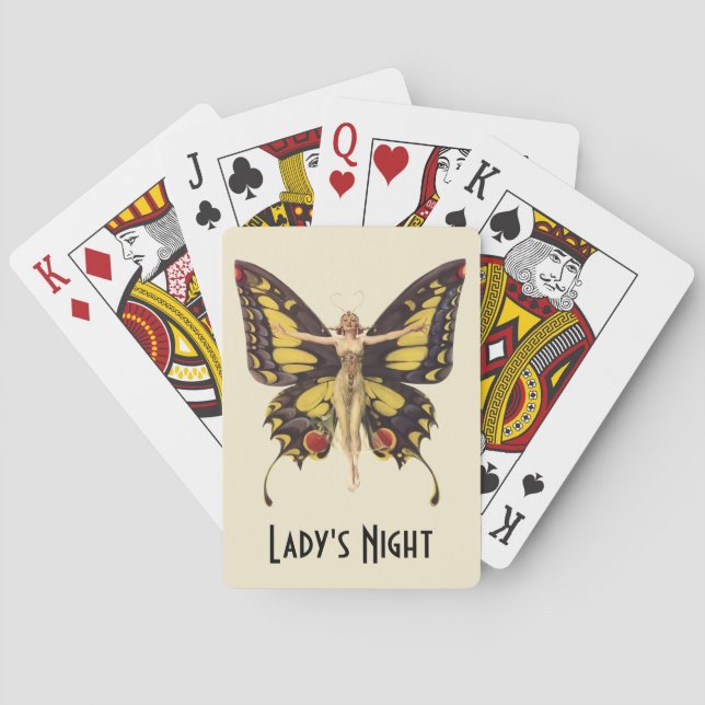Baraja De Cartas Noche de la Virgen del Flapper (Reverso)