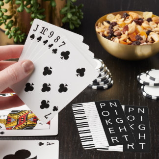 Baraja De Cartas Noche de Póquer con Claves de Piano