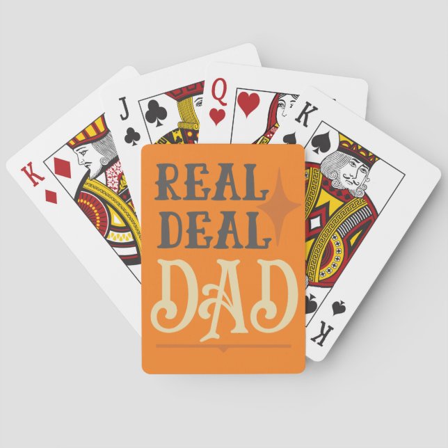 Baraja De Cartas Noche de Póquer del Día del Padre Real Deal (Reverso)