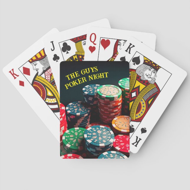 Baraja De Cartas Noche de Póquer para los Chicos (Reverso)