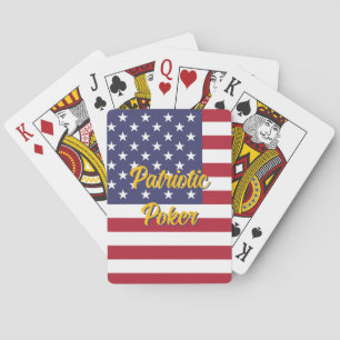 Baraja De Cartas Noche de póquer patriótica bandera americana perso