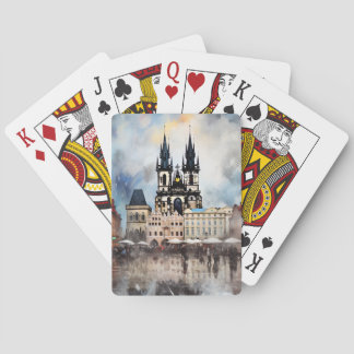 Baraja De Cartas Noche de Praga en la República Checa