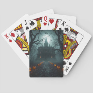 Baraja De Cartas Noche fantasmal con Jack-o'-Lanterns