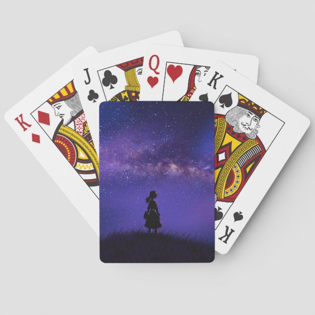 Baraja De Cartas Noche solitaria y estrellada (Reverso)