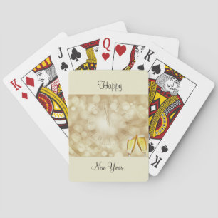Baraja De Cartas Nochevieja con gafas de champán