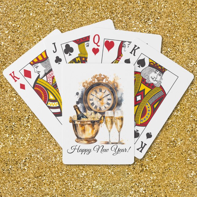Baraja De Cartas Nochevieja negra y dorada (Subido por el creador)