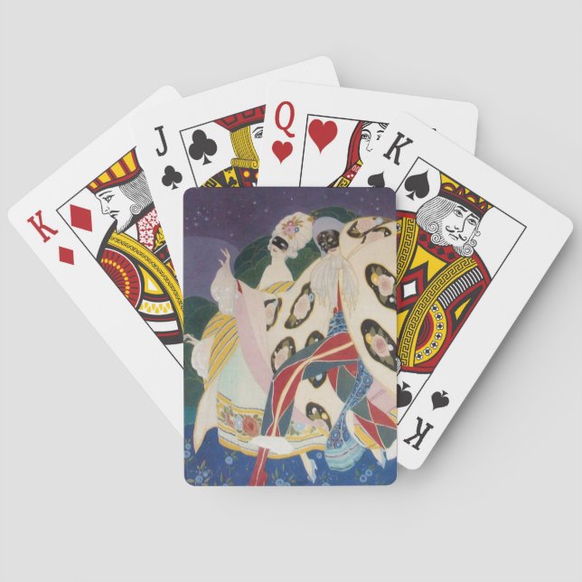 Baraja De Cartas NOCTURNA CON MÁSCARAS / Mascarada veneciana Art Dé (Reverso)