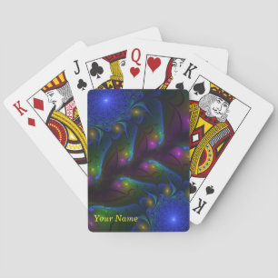 Baraja De Cartas Nombre de arte fractal moderno abstracto luminoso 