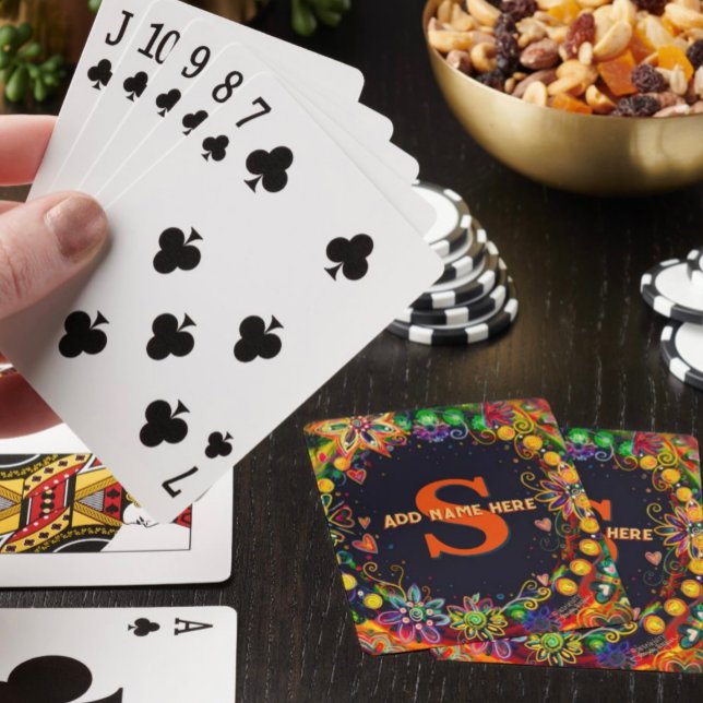 Baraja De Cartas Nombre de bonito MonogramaCartas de reproducción d (Subido por el creador)