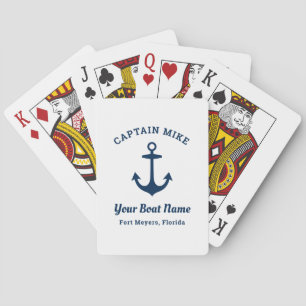 Baraja De Cartas Nombre de Capitán de Marina Personalizado