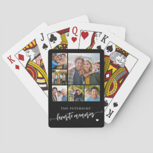 Baraja De Cartas Nombre de collage de fotos familiares personalizad