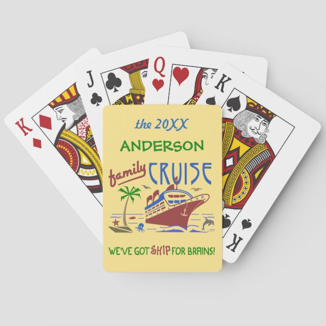Baraja De Cartas Nombre de encargo divertido de la nave el | de las (Reverso)