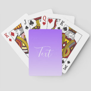Baraja De Cartas Nombre de escritura cursiva y ombre morado claro e