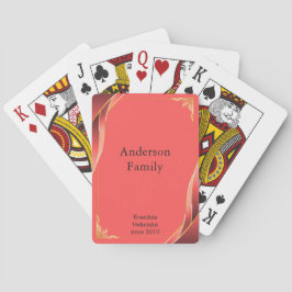Baraja De Cartas Nombre de familia inspirado en chino rojo