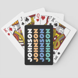 Baraja De Cartas Nombre de familia personalizado de retro