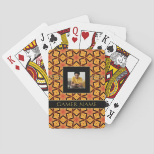 Baraja De Cartas Nombre de Fiesta de jugador infantil y Naranja de