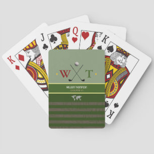 Baraja De Cartas nombre de golfista verde fresco