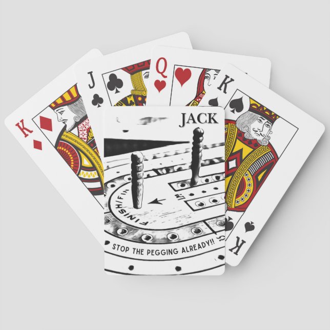 Baraja De Cartas Nombre de Jack Personalizado | Cribbage (Reverso)
