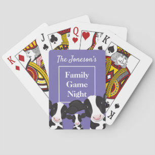 Baraja De Cartas Nombre de la noche del juego familiar Vacas blanca