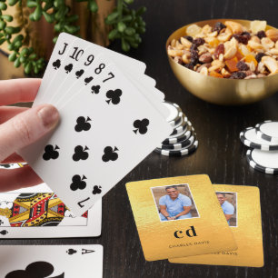 Baraja De Cartas Nombre de las iniciales del monograma de la foto d