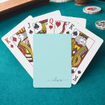 Baraja De Cartas Nombre de Monograma del Guión Azul Verde azulado M<br><div class="desc">Tarjetas de reproducción de nombres de monograma de escritura simple Verde azulada Aqua Blue. Esto hace que el dulce perfecto cumpleaños 16,  boda,  ducha de novia,  aniversario,  ducha de bebé o fiesta de soltera sea regalo para alguien que ama el lujo glam y los estilos de moda.</div>