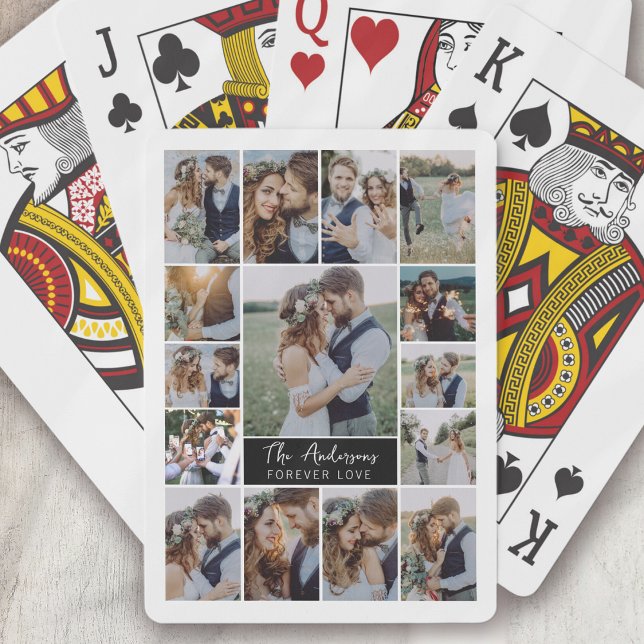 Baraja De Cartas Nombre del monograma de Collage de fotos (Subido por el creador)