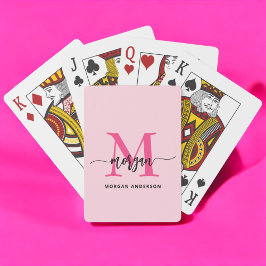 Baraja De Cartas Nombre del Monograma de Giro de Guión Moderno Cali