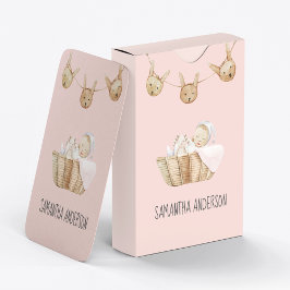 Baraja De Cartas Nombre del niño rosado del Pastel de Belleza Moder