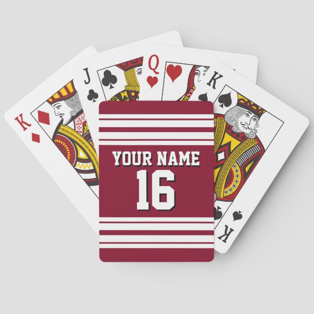 Baraja De Cartas Nombre del número de Personalizado de Jersey del e (Reverso)