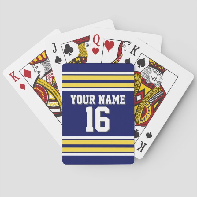 Baraja De Cartas Nombre del número de Personalizado de Jersey del e (Reverso)