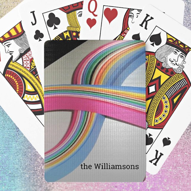 Baraja De Cartas Nombre en el diseño de papel de relleno colorido (Subido por el creador)