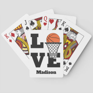 Baraja De Cartas Nombre personalizado Amor al baloncesto