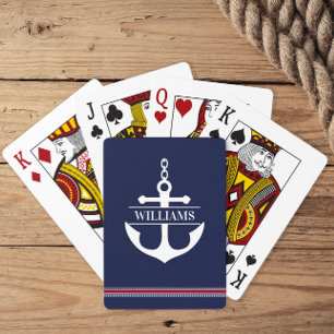Baraja De Cartas Nombre personalizado Ancla náutica