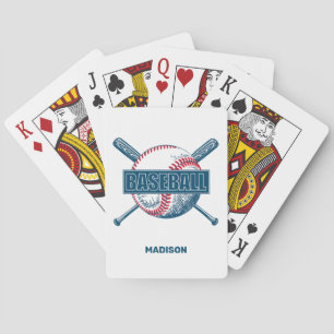 Baraja De Cartas Nombre personalizado Béisbol